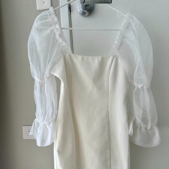 Revolve Amanda Uprichard Tia Dress Ivory XS - Picture 4 of 5